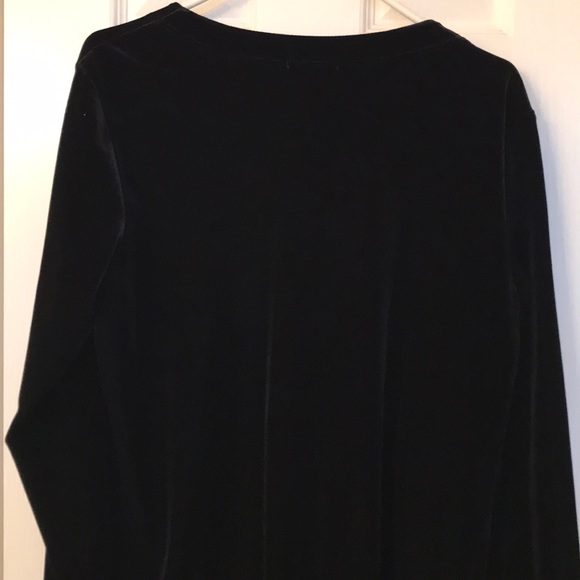 Talbots 2 piece velour top and cardigan - Picture 7 of 7